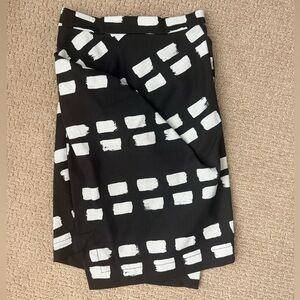 Vivienne Westwood Anglomania Black Abstract Wrap Skirt Size 40